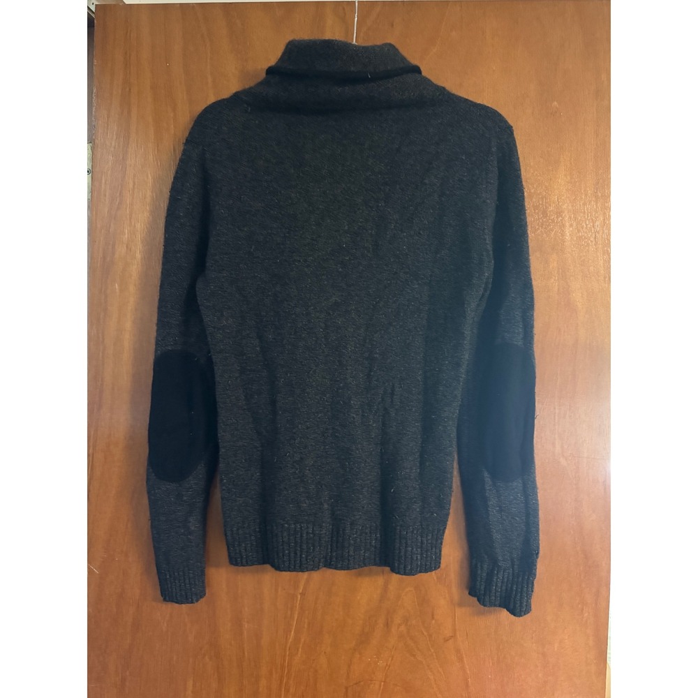 McCarren & Sons Mens 100% Cashmere Shawl Collar Sweater Charcoal Grey Small - Picture 6 of 6